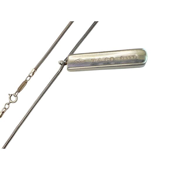 Tiffany & Co 1837 Silver Bar Necklace - Sterling Silver 17" - Picture 7 of 10